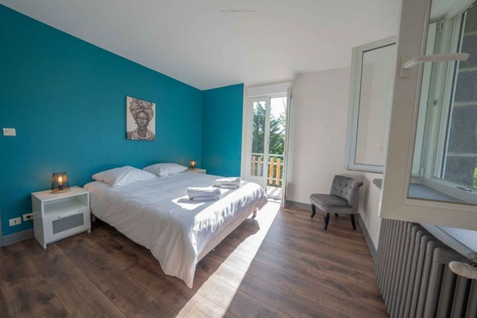 villa du pont romain gite 1 chambre bleu